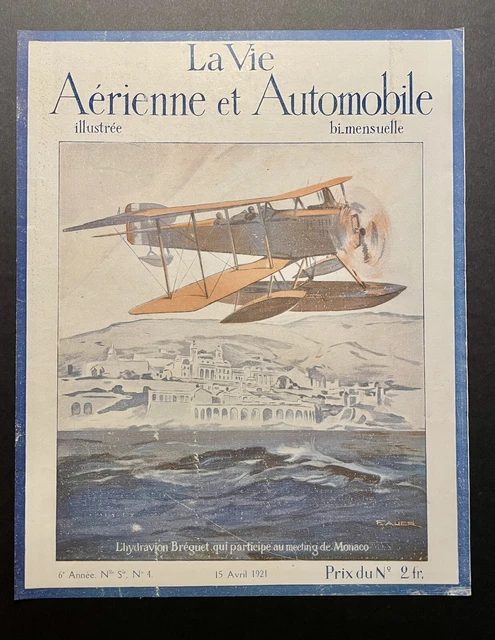 Affiche Aviation Ancienne – Couverture De Revue Des Années 20, Thème Art Et Aviation