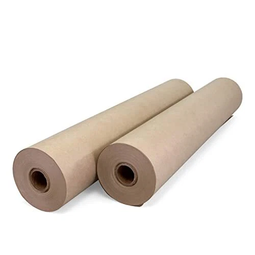 IDL Packaging 24" x 150 feet 1800 inches Brown Kraft Paper Roll 50 lbs Pack o...