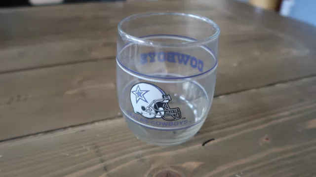 Vintage Dallas Cowboys Whiskey Glass 3.75 inches