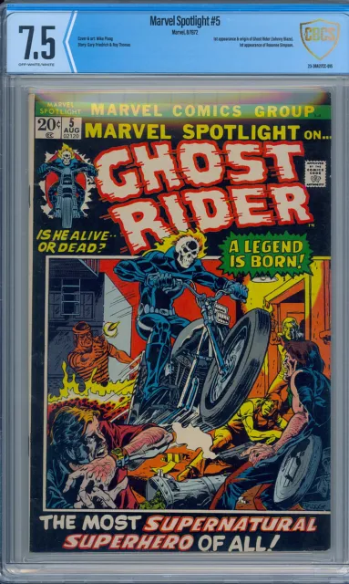 Cbcs 7.5 Marvel Spotlight #5 1St Johnny Blaze Ghost Rider Appearance