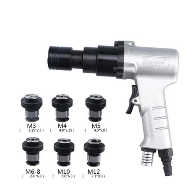 M3-M12 Pneumatic Tapping Machine Air Drill Tapping Tool w/ 6 Collet Chuck UL-GY2