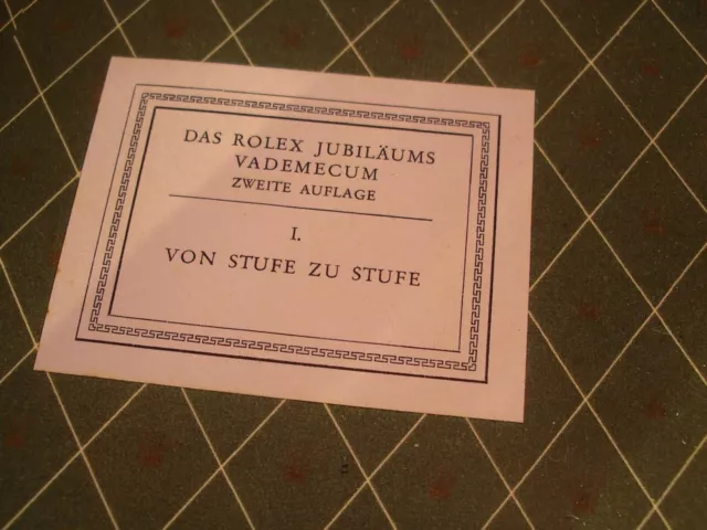 NEU ROLEX JUBILÄUMS VADEMECUM 1945 von Hans Wilsdorf, alle 4 Bände, 1945 reprint 2