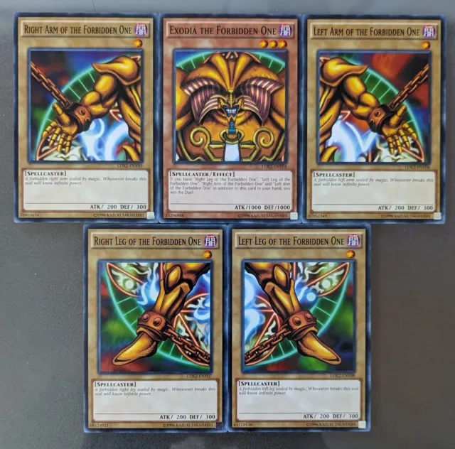 Exodia the Forbidden One COMMON LDK2 5 Piece Full Yugioh Card Set NM