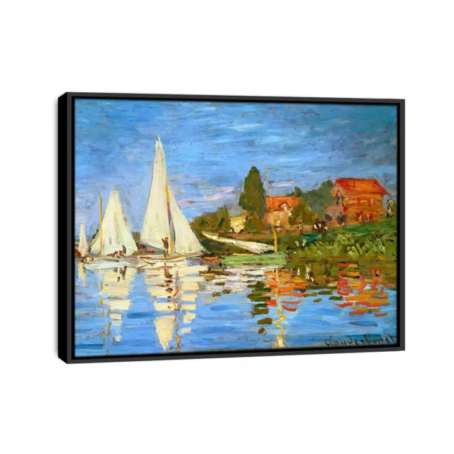 Claude Monet Regattas at Argenteuil Painting Framed Oil Canvas Print