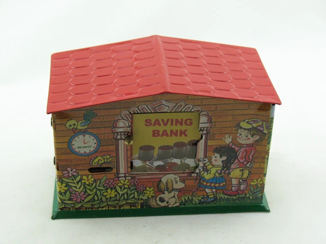 Blechspielzeug - Spardose Savingbank, Kinder 2013013 Blechspielzeug - Spardose Savingbank, Kinder 2013013