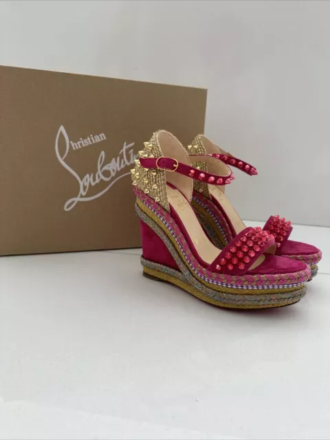 Christian louboutin madmonica distanced pink studded