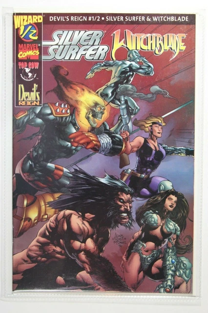 Devil's Reign #1/2 Silver Surfer & Witchblade Wizard Exclusive C.o.a. 1997