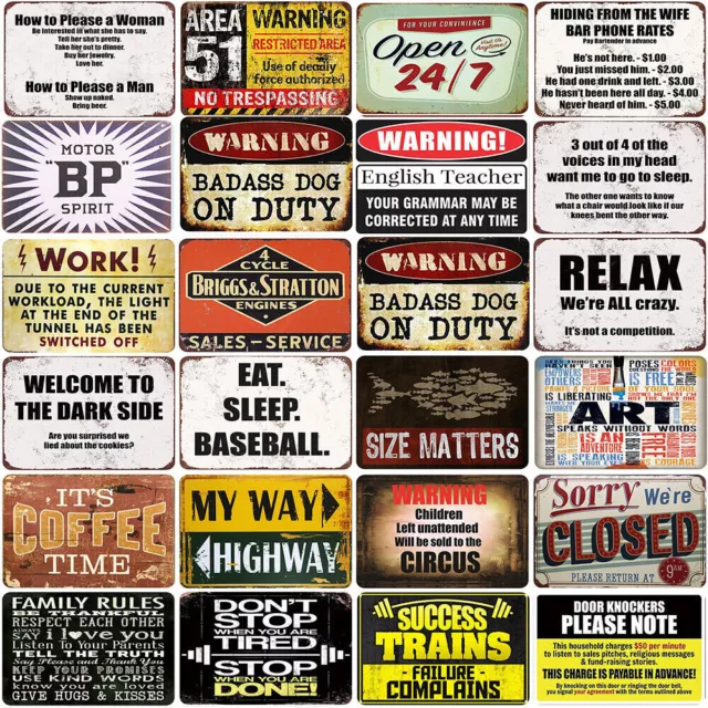 Vintage Metal Bar Poster Retro Tin Sign Man Cave Garage Customization Wall Decor