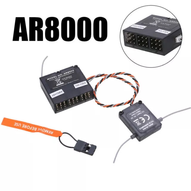 AR8000 8-Channel Receiver and Satellite Support JR Set For Spektrum DX7s DX8 DX9