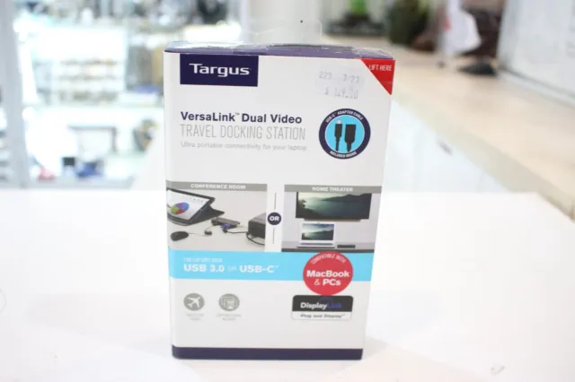 Targus DSU100US VersaLink Dual Video Travel Docking Station Mac PC - Damaged box