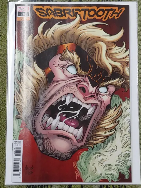 Sabretooth #1 🔥Nauck Headshot Variant Marvel Comics 2022 NM Gemini Combine