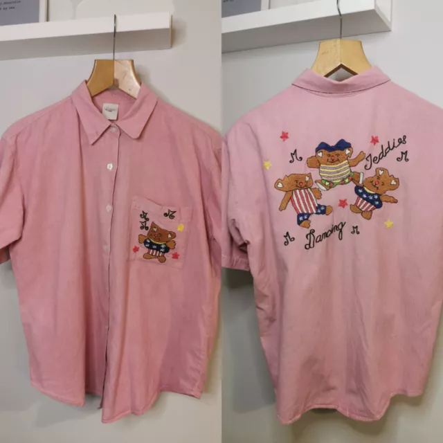Camicia vintage primi anni '90 Rockabilly Bowls adatta taglia 10/12