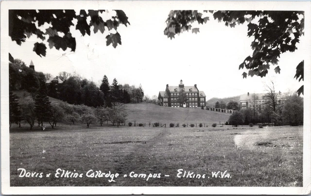 RPPC Davis & Elkins College campus, Elkins, West Virginia - Photo Postcard