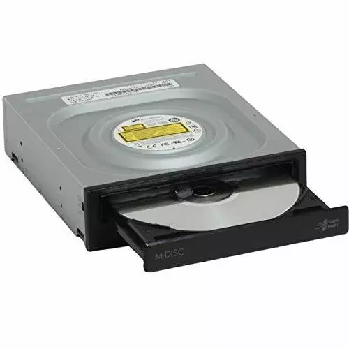 Regrabadora grabadora interna DVD-RW CD RW LG-H GH24NSD5 Bulk Sata color negro