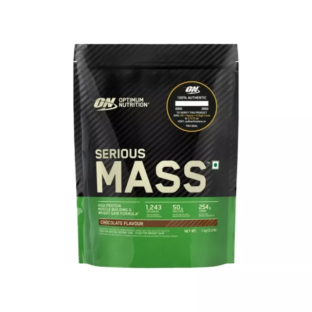 Optimum Nutrition (ON) Serious Mass Gainer (Chocolate Flavour) 1kg