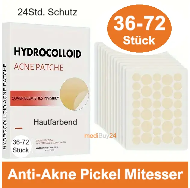 Parche para el acné almohadillas hidrocoloide parche anti espinillas espinillas 36-72 juego de cuidado de la piel