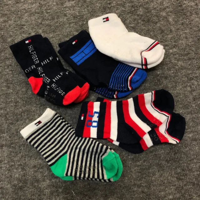 5 Pairs Tommy Hilfiger Toddlers Infants Socks Cotton Multicolor 12-24Months NWOT