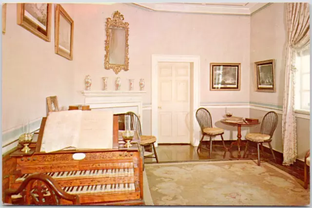 George Washington's Mount Vernon Virginia VA Little Parlor USA Vintage Postcard