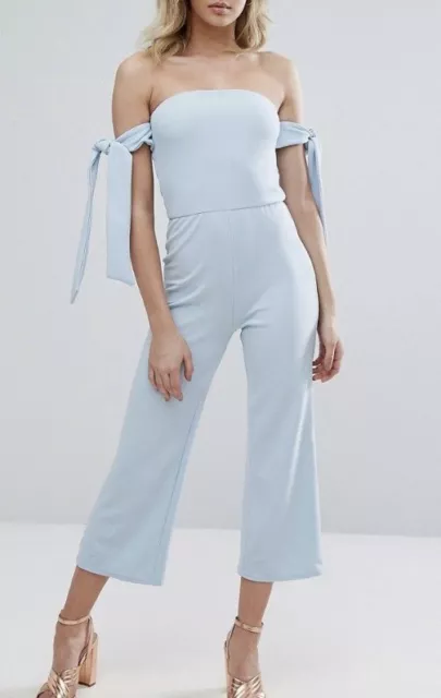 Jumpsuit With Tie Sleeves. In Blue. Size 8-10. By Oh My Love.