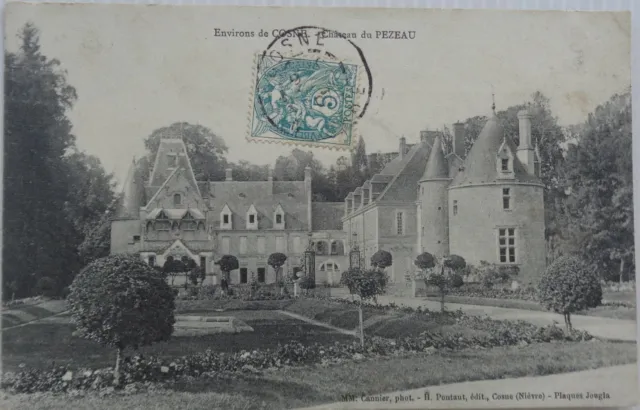 COSNE 58 cpa environs de Cosne Château du Pézeau Bon Etat 1907