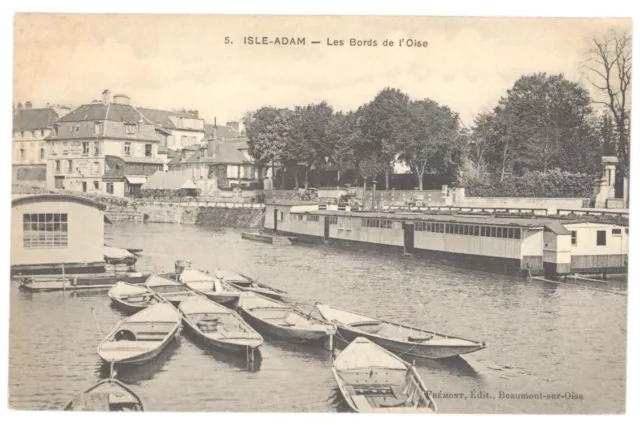 CPA 95 - 5. L'ISLE ADAM - Les Bords de l'Oise - Peu courante