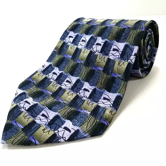 Jerry Garcia Megaliths Luxury Tie Blue Abstract Necktie Silk Collection Twenty