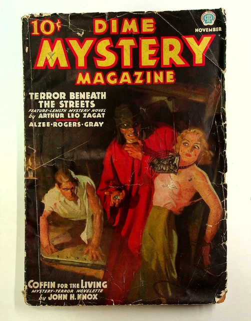 Dime Mystery Magazine Pulp Nov 1936 Vol. 12 #4 GD