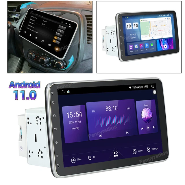 10.1" Rotatable Double 2 Din Android 11 Car Radio Stereo GPS Navi WIFI BT Player
