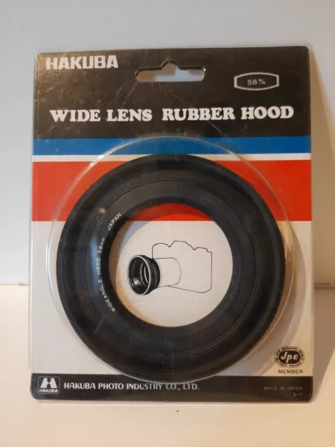 Hakuba Paraluce in gomma diam 58mm new/nuovo Da avanzo magazzino, wide lens hood
