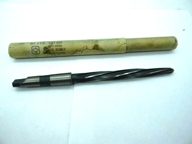 High Speed Bridge Reamer 7/16" Helical Flutes Standard Tool Co. 629 2TS USED