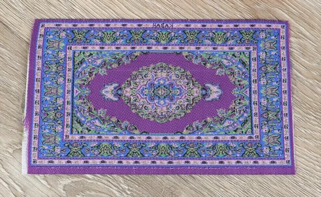 Dollhouse Rug Miniature Carpet Small Mini Furniture Toy 4X6 1:12 Persian Purple 3