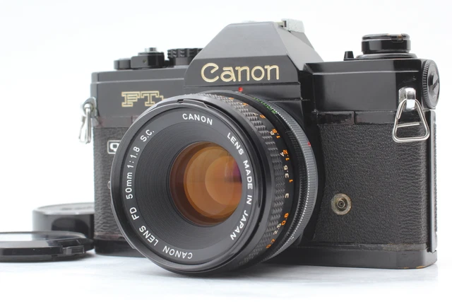 [ EXC+ 5] Canon Ftb Ql Noir Appareil Photo Argentique SLR Fd 50mm F1.8 Sc Mf