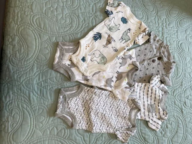 Simple Joys By Carters Lot of 5 Bodysuit Preemie -  Excellent Condition