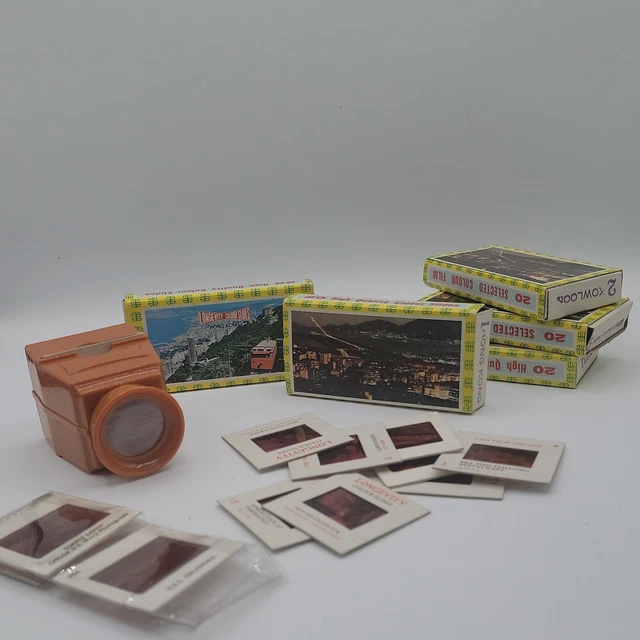 VTG SLIDE VIEWER 100 Slides Hong Kong 50s 35MM Unique Christmas Gift