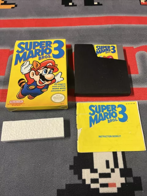 Super Mario Bros. 3 (Nintendo NES, 1990) Authentic. With Box and Manual.