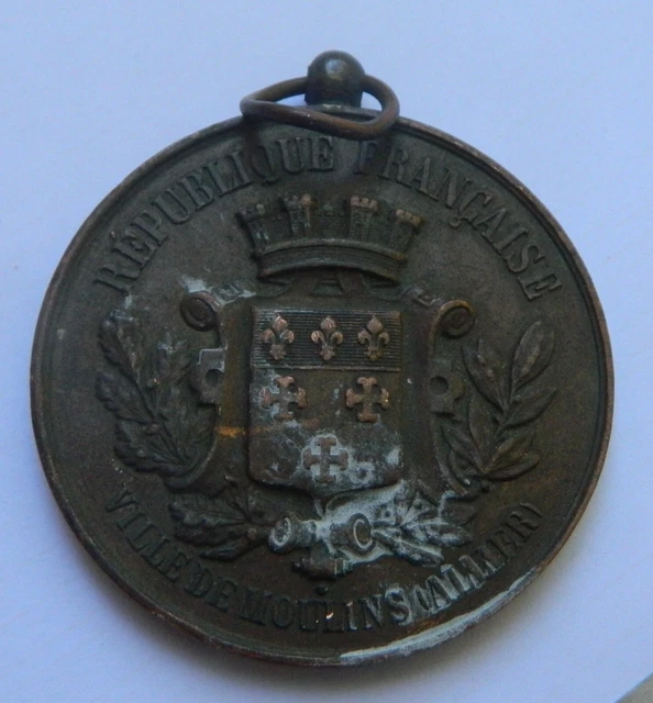 MEDAILLE BRONZE-VILLE DE Lille-1874- J Esparon.f 59Mm- 97G EUR 10,00