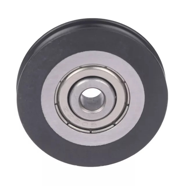 6*39*8mm U Groove Over Line Wheel Rubber Wrapped Plastic Nylon Bearing Roller
