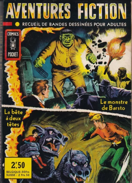Recueil AVENTURES FICTION 3028 (N°7 + N°8) (2ème série). Comics Pocket 1968.