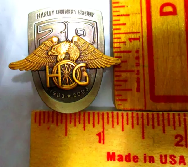 2003 Harley "HOG" 20th pin HD motorcycle collectible old biker vest pinback