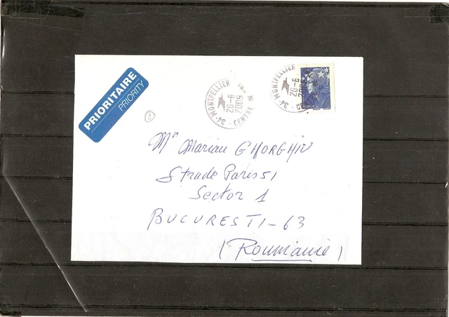 LETTRE MARIANNE DE Beaujrd pour ROUMANIE 2009 EUR 2,00 - PicClick FR