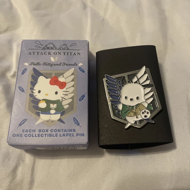 HELLO KITTY AND Friends x Attack on Titan Blind Box Pin Pochacco 20.00