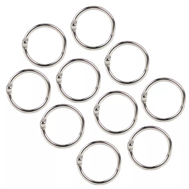 10x Ring Loseblatt Buchring Schlüsselring Aufklappbar Alben DIY Basteln 25mm ye