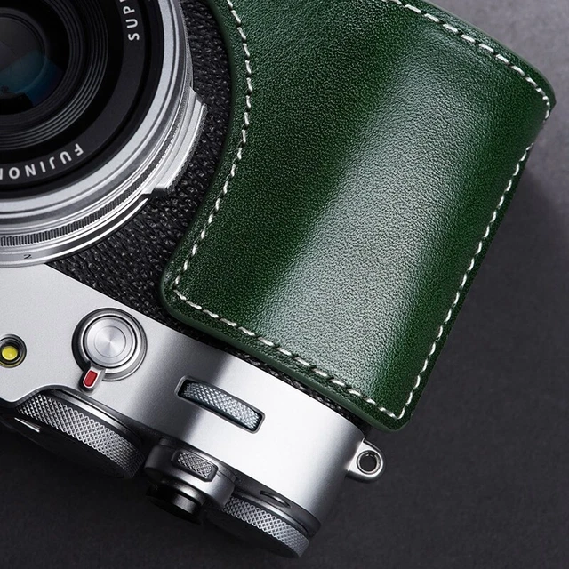 Handmade Genuine Leather Half Camera Case Cover For Fujifilm X100V