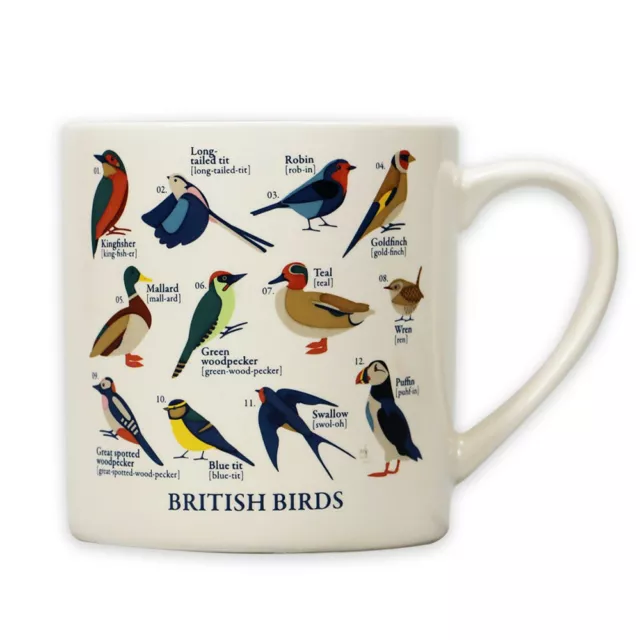 Rspb British Birds Coffee Mug Cup White New In Gift Box Official