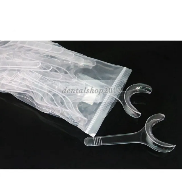20pc Clear Dental T Type Small Intraoral Cheek Lip Retractor Mouth Opener