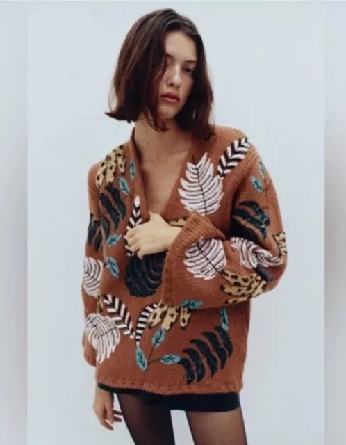 Zara embellished sweater new arrivals