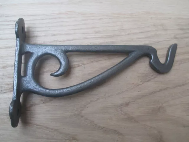 Antique Rustic Cast Iron Hanging Basket Hook Bracket Light Bracket