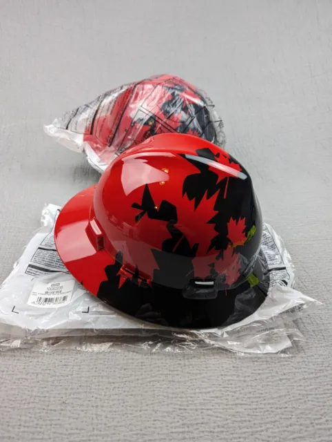 MSA V-Guard Hard Hat Safety Helmet Maple Leaf Design Class E and CSA Type 1 New