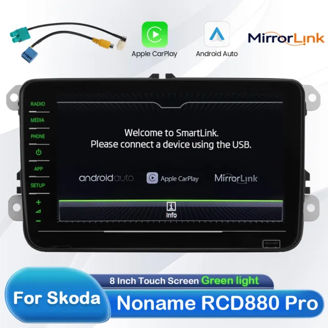 8" NONAME Grünes Licht RCD330 RCD880 Auto Radio Carplay Android Auto Für Skoda