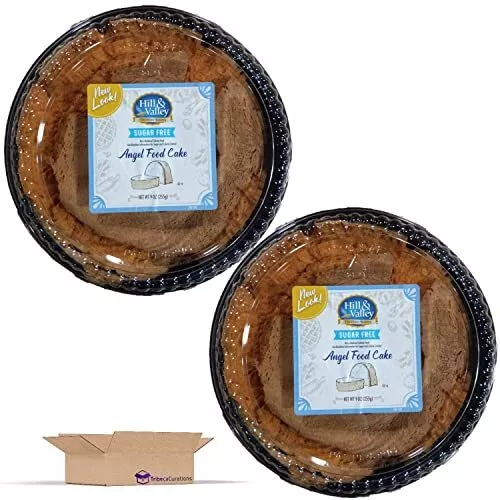 Sans Sucre Ange Nourriture Gâteau Par Colline & Valley 266ml Paquet De 2